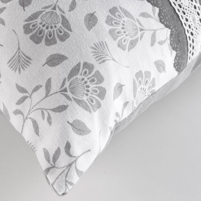 Coussin Déhoussable Rectangle Flavie - Gris