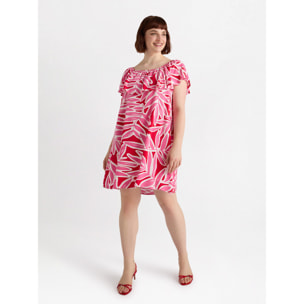 Fiorella Rubino - Vestido estampado de viscosa LENZING™ ECOVERO™ - Rojo