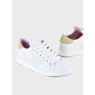 ZAPATO CON CORDONES MUJER P01 DE PIEL BLANCO ARENA