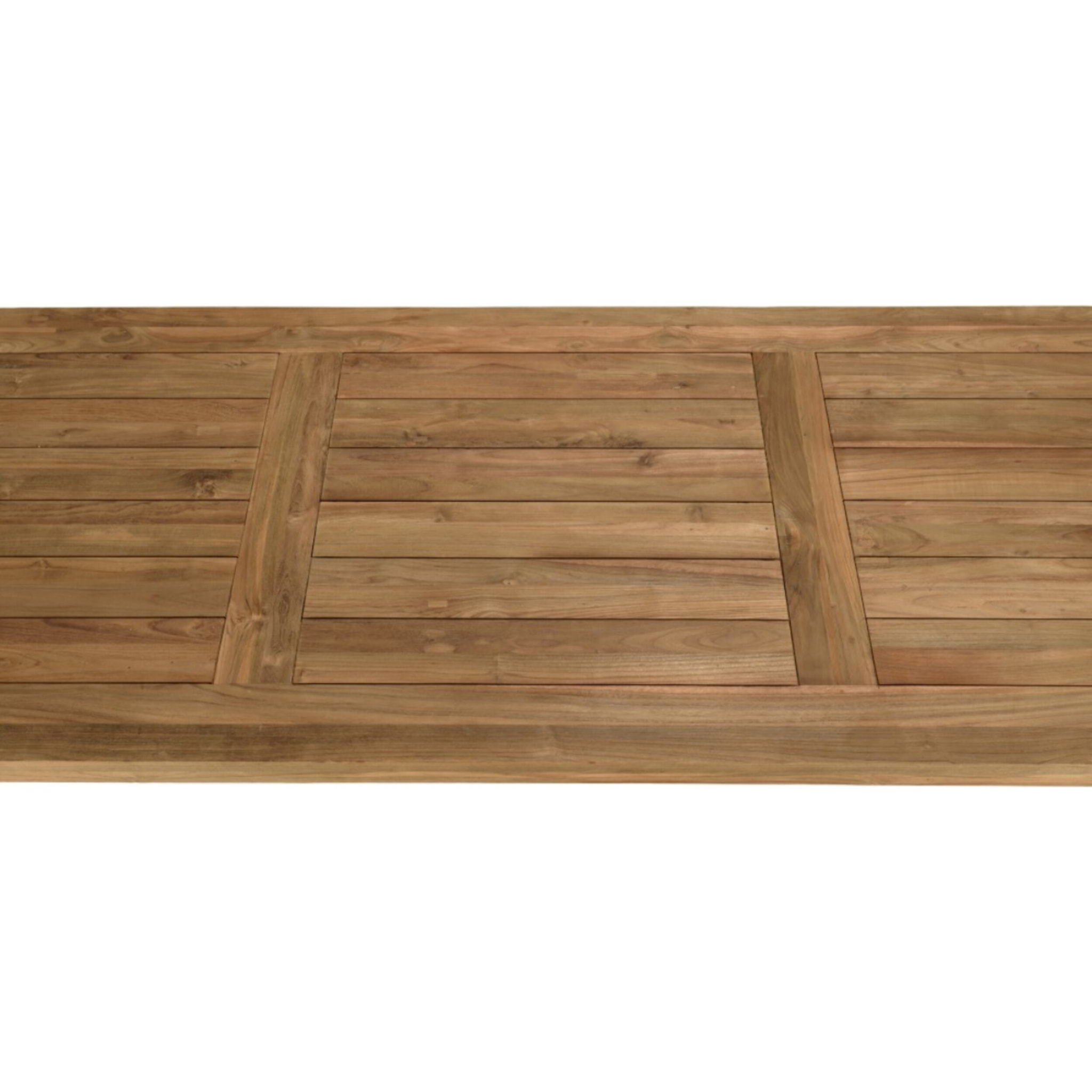 VALERIA - Ensemble de jardin table rectangulaire en bois de teck recyclé rotin 8/10 pers.