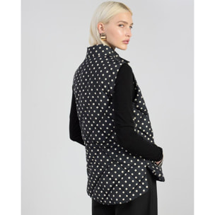 Gilet Midi Imbottito a Pois