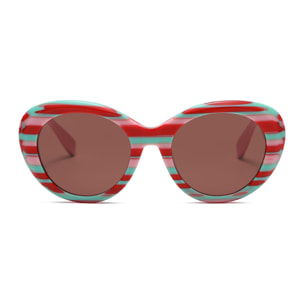 Gafas OCEAN modelo Palombaggia en color Montura rosa floral con lentes moradas