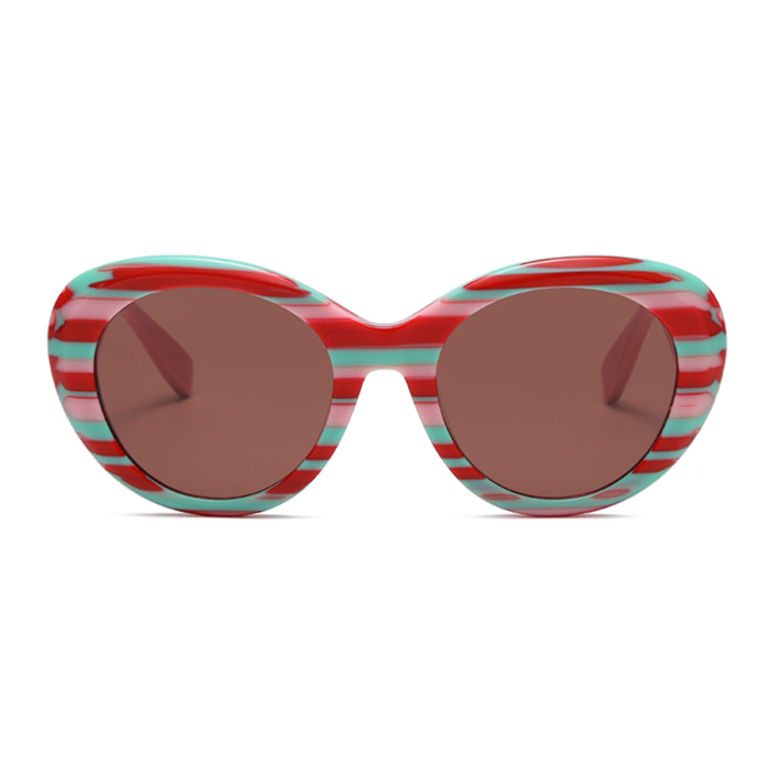 Gafas OCEAN modelo Palombaggia en color Montura rosa floral con lentes moradas