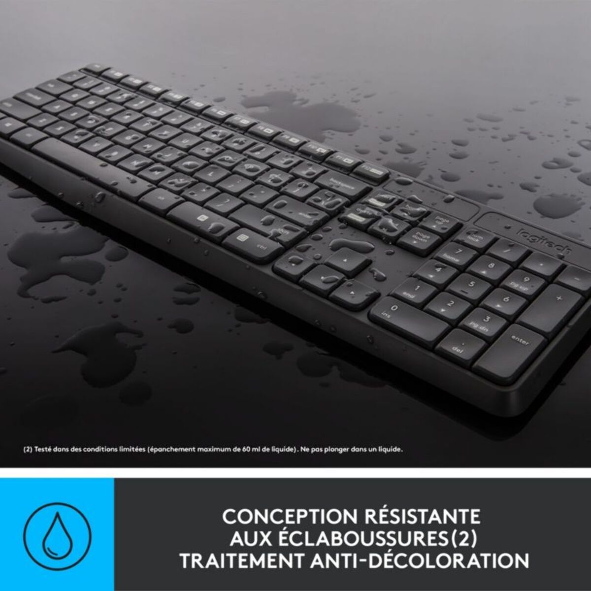 Clavier + Souris LOGITECH MK235 sans fil silencieux