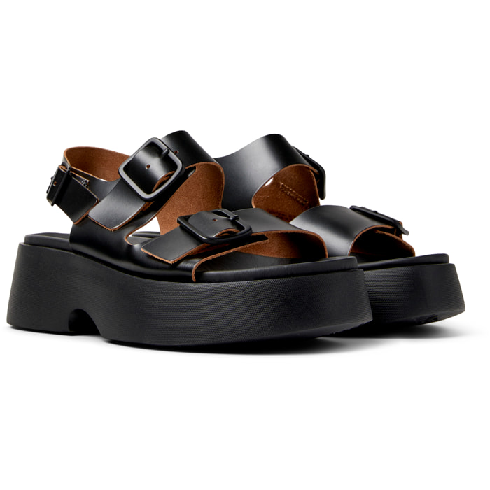 Sandalias - CAMPER Tasha - Negro - Cuero liso