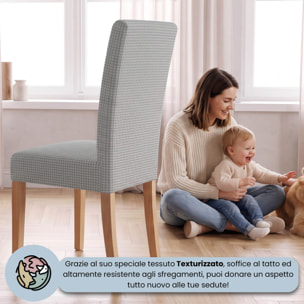 COPPIA VESTISEDIA CON SCHIENALE LESLIE, Microfibra/Elastan - GRIGIO CHIARO
