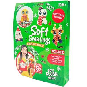 FELICITACION PELUCHE SOPRESA “SOFT GREETINGS” NAVIDAD