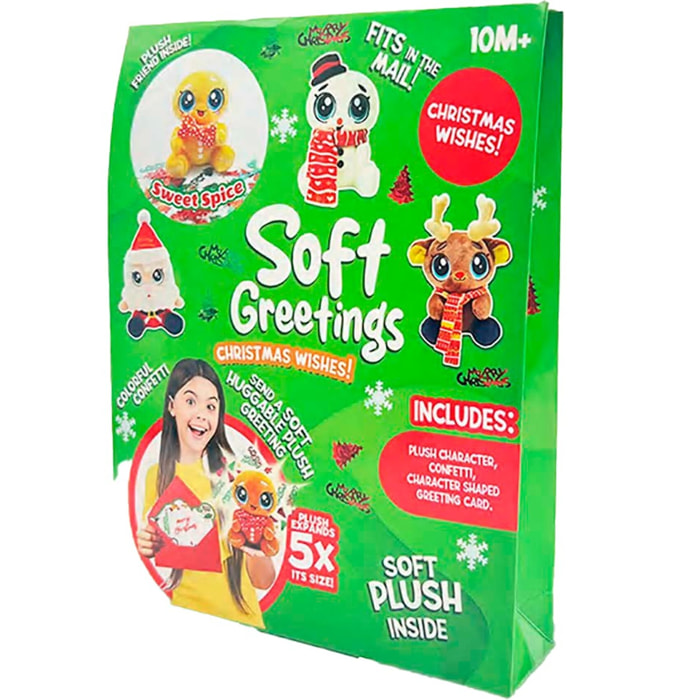 FELICITACION PELUCHE SOPRESA “SOFT GREETINGS” NAVIDAD