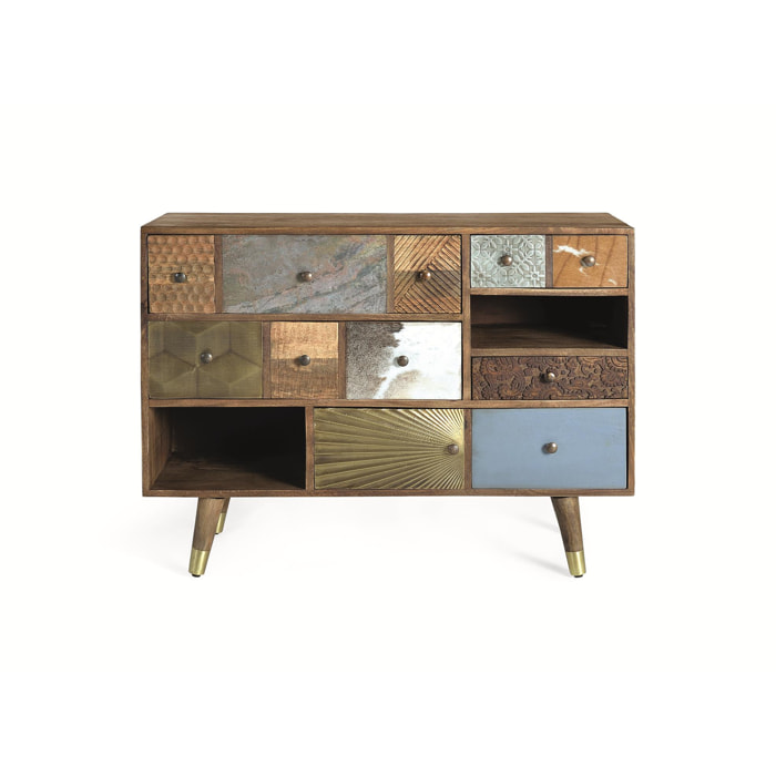 Aparador de Madera de Mango Estilo Boho Retro