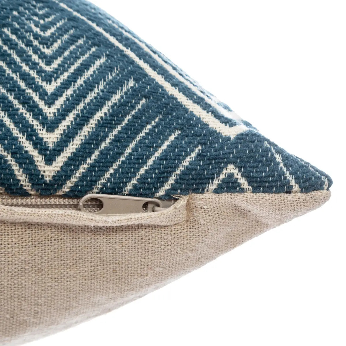 Housse de coussin "Chiara" geo bleu 40x40cm