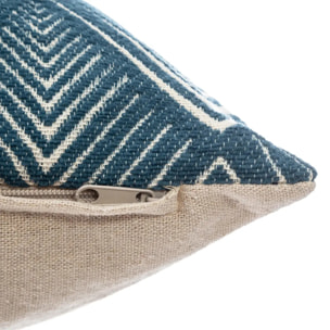 Housse de coussin "Chiara" geo bleu 40x40cm