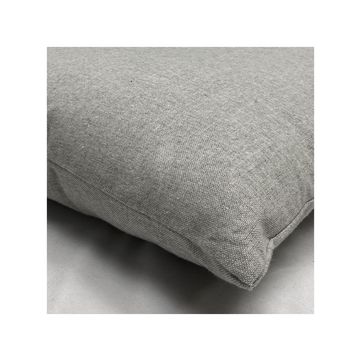 Coussin chambray en polyester gris 45x45cm - CORBIN 841