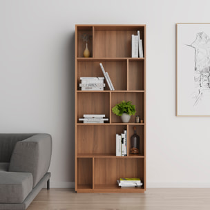 Estantería librería Nack melamina nogal 191x80x32 cm