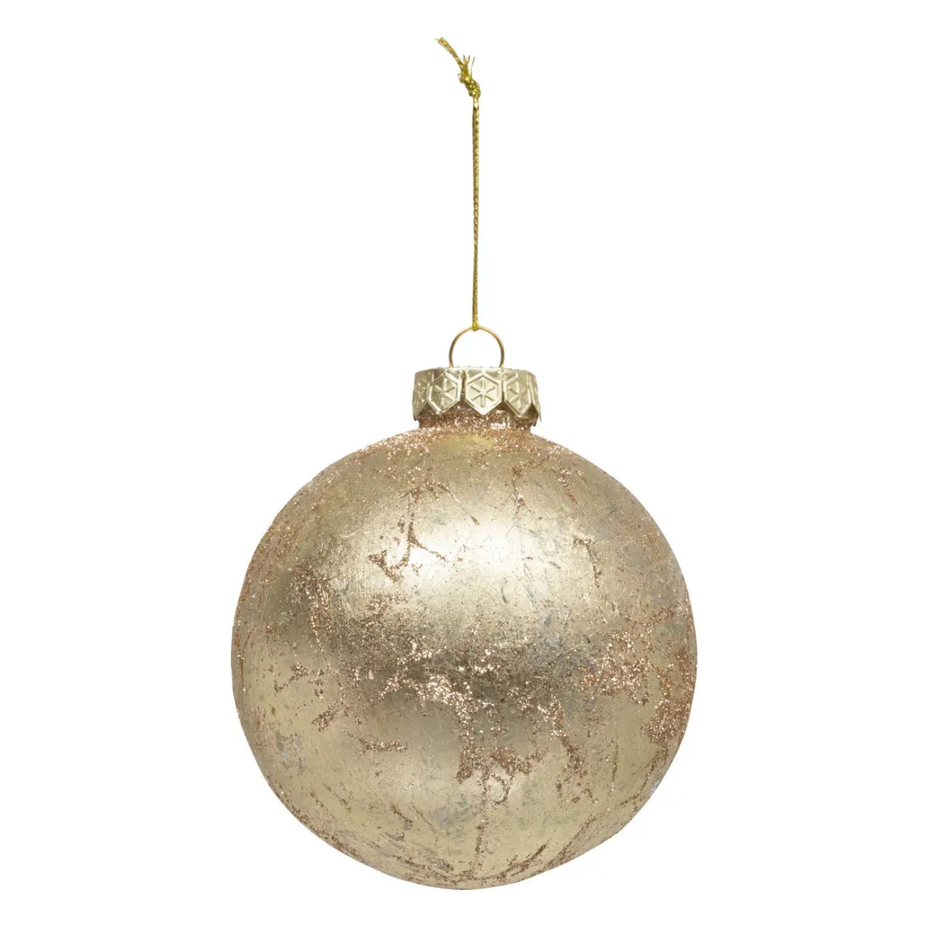 Boule effet métal D.10cm plastique or