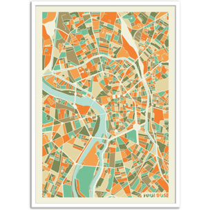 Affiche - Toulouse map - Muzungu