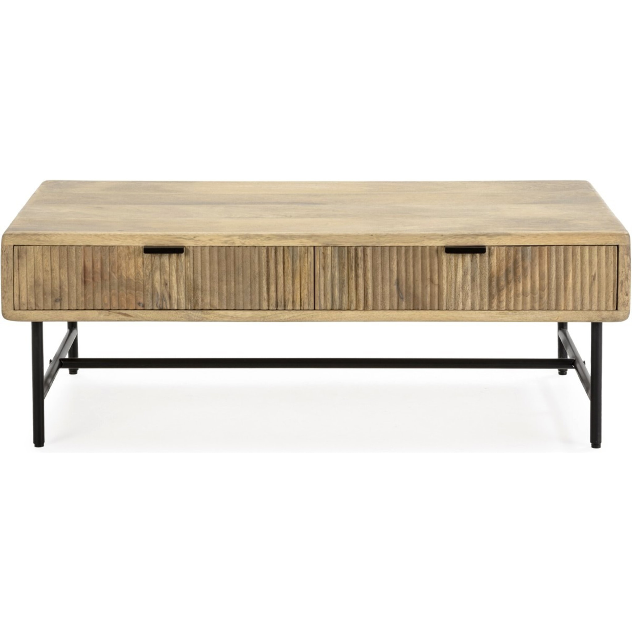 Table basse 2 tiroirs en bois de manguier - SANJA