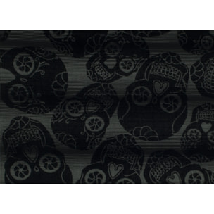 Telo Mare Spugna Jacquard Spiaggia Disegno Multiteschio Nero