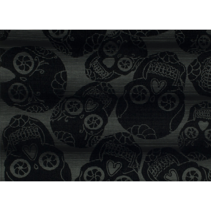 Telo Mare Spugna Jacquard Spiaggia Disegno Multiteschio Nero