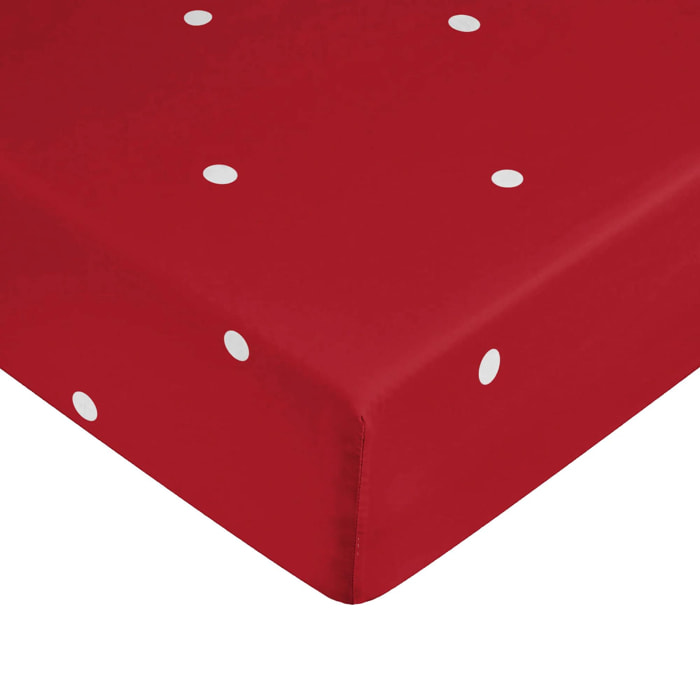 Drap Housse Laponia 47 Rouge 100% coton