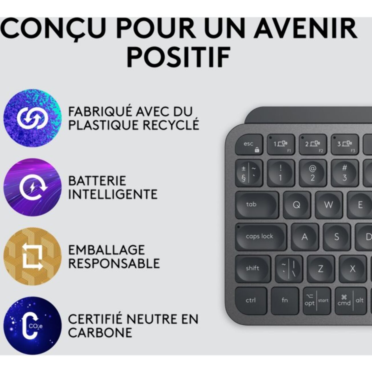 Clavier sans fil LOGITECH MX Keys mini graphite