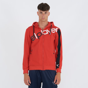 Felpa in jersey con zip e cappuccio Profeo