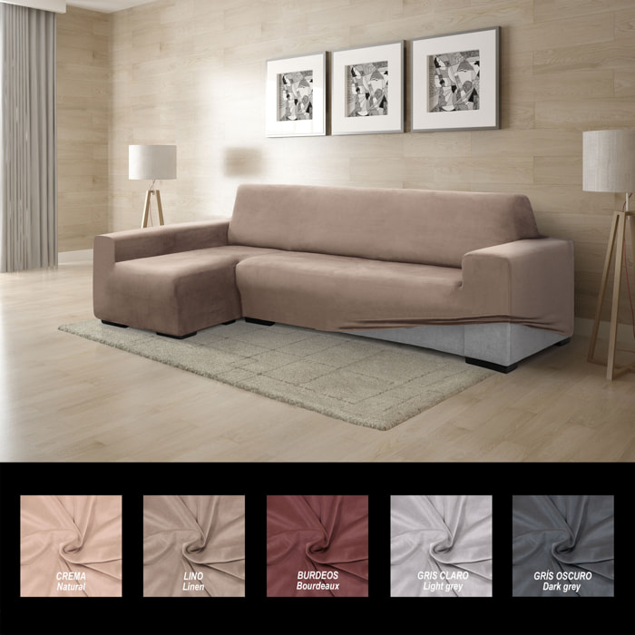 Funda TERCIOPELO ANTI MANCHAS Multi elástica para CHAISE LONGUE modelo VERONICA