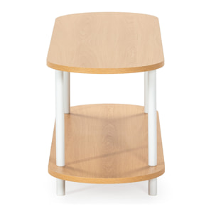 Mueble tv Montana 2 estantes efecto Roble/Blanco