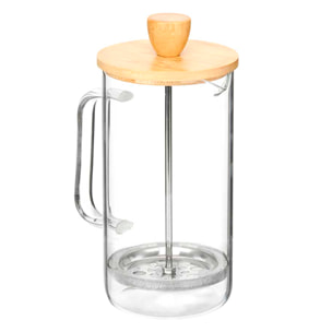 TETERA EMBOLO BOROSILICATO TAPA BAMBU 600ML