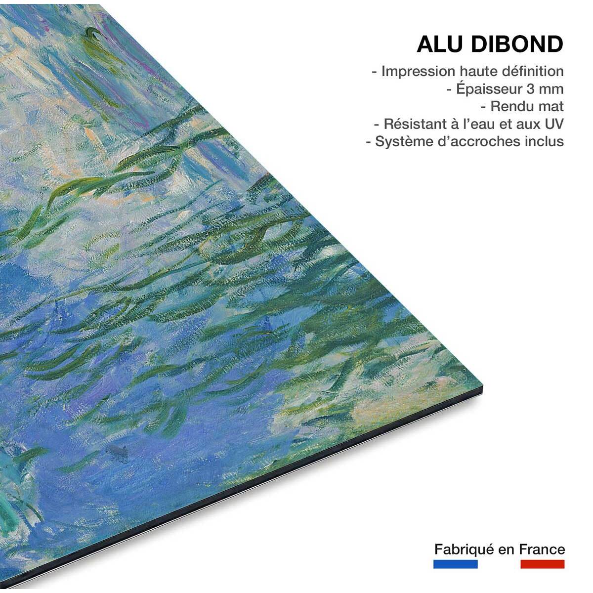 Tableau waterlilies de claude monet  Tableau alu Dibond