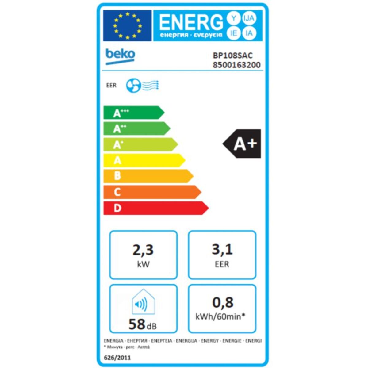 Climatiseur BEKO BP108SAC