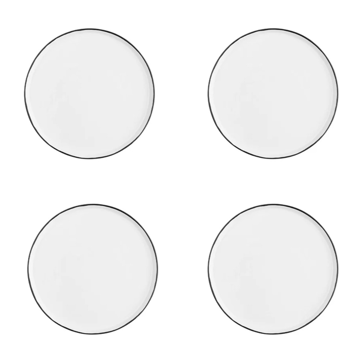 Assiette PURE Ø21,5cm - 4 pièces - Blanc Neige