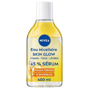 Pack de 2 - Nivea - Eau Micellaire SKIN GLOW infusée Sérum Vitamine C400ml