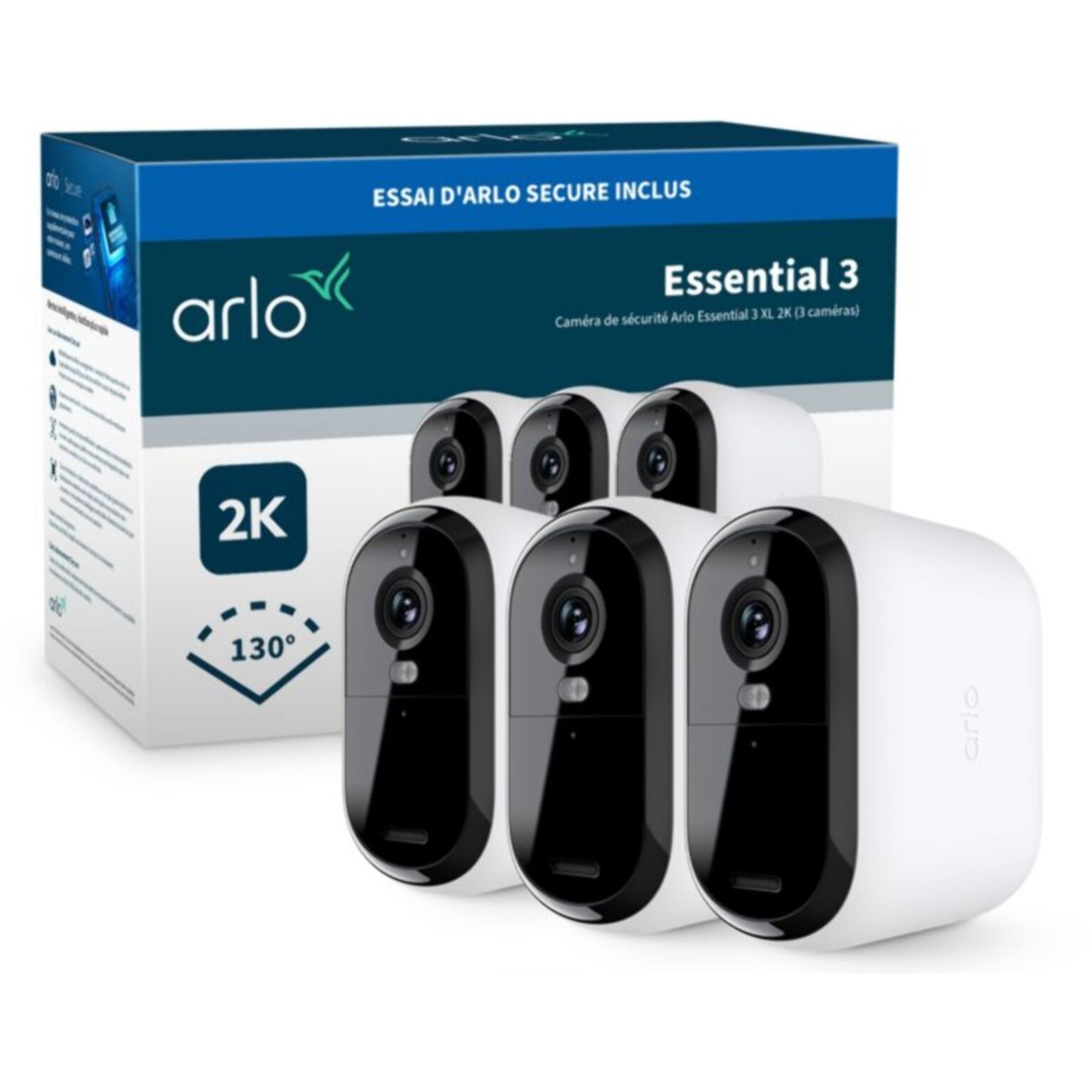 Caméra de surveillance ARLO 3 caméras ext Essential3 XL 2K