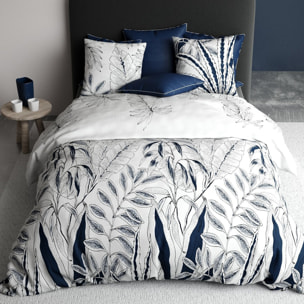 Parure de draps imprimé 100% coton - zanzibar - bleu