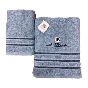 Renato Balestra 1 Set di 2 Asciugamani da bagno (1 viso e 1 bidet) Blu