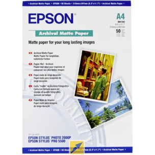 Papier photo EPSON mat archival A4 50 feuilles 192g