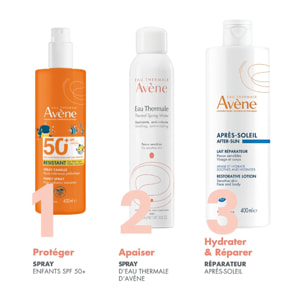 Spray Famille SPF 50+ - Protection Solaire Résistant Eau Sable Sueur 400 ml