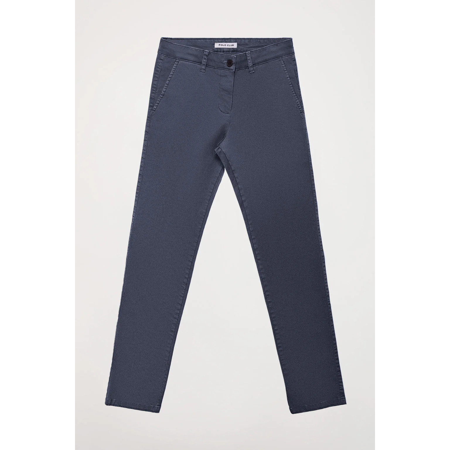 Pantalón chino Slim fit azul denim con detalle Polo Club