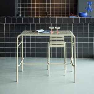 Table haute de jardin métal 4 places AMÉLIA