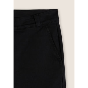 Pantaloni cropped slim fit in cotone elasticizzato