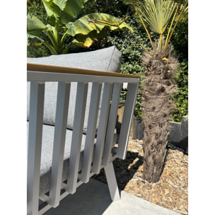 NAPOLI - Salon de jardin 5 places en aluminium