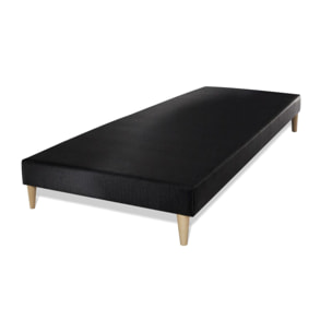 Ensemble - Matelas Mémoire de forme 24cm d'épaisseur - 3 zones de confort - Confort ferme - Sommier tapissier monobloc - 2 places