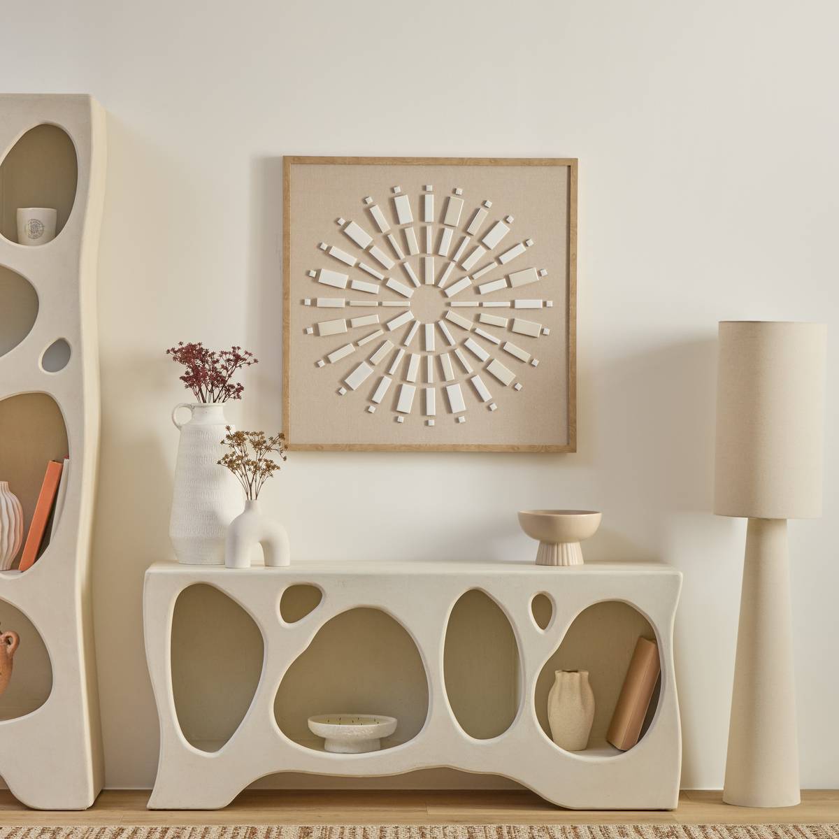 Toile 3D Houria beige 78x78cm