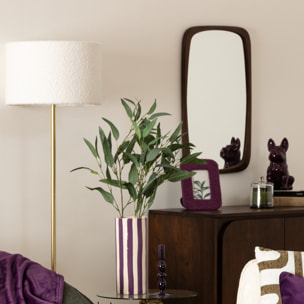 Statuette Bulldog céramique violet H12cm