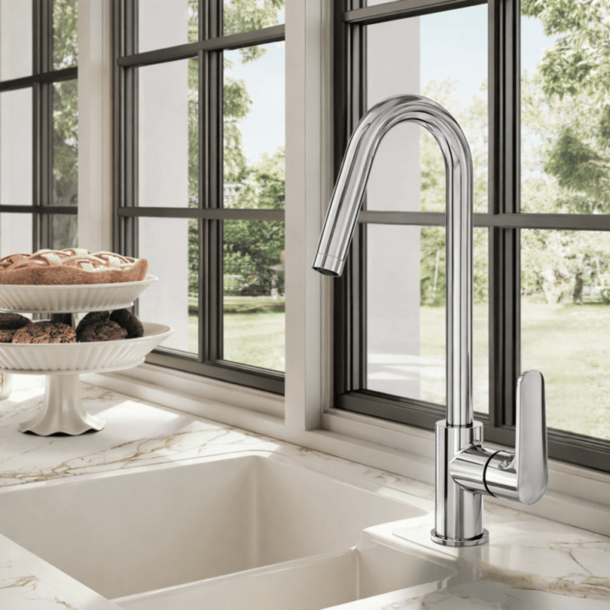 Robinet de cuisine haut Minimax Round chromé