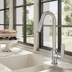 Robinet de cuisine haut Minimax Round chromé