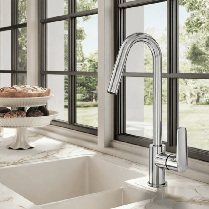 Robinet de cuisine haut Minimax Round chromé