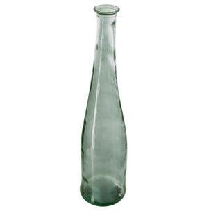 Vase long verre recyclé vert kaki H80cm