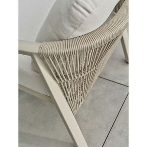 KELIA - Salon bas de jardin 5 places - Grège