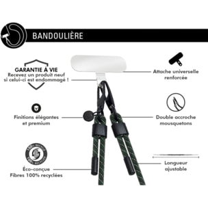 Bandoulière FORCE CASE Cordon Motif Kaki